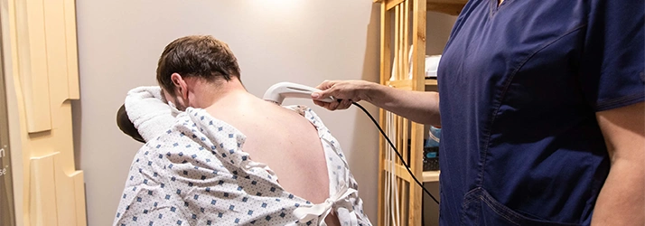 Patient Receiving Therapeutic Ultrasound